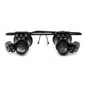 Купить Лупа-очки Kromatech налобная бинокулярная 20x, с подсветкой (2 LED) MG9892A-II