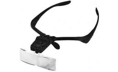 Лупа-очки Kromatech налобная 1,0/1,5/2,0/2,5/3,5x, с подсветкой (2 LED) MG9892B